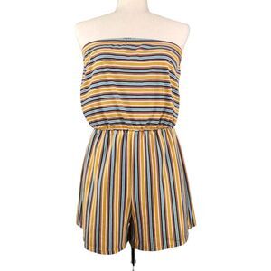 Wild Fable Tube Top Romper Small Striped Strapless Summer Beach Retro 70's